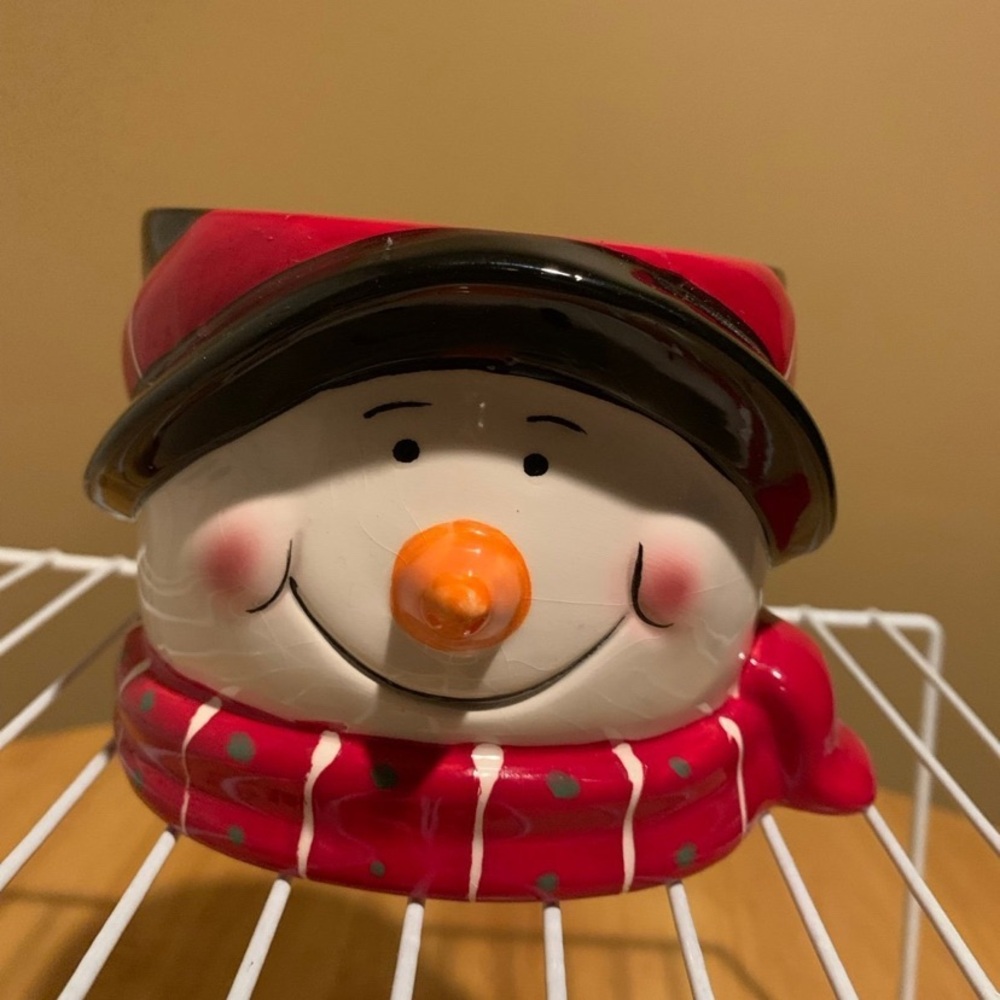 Snowman Christmas Candle